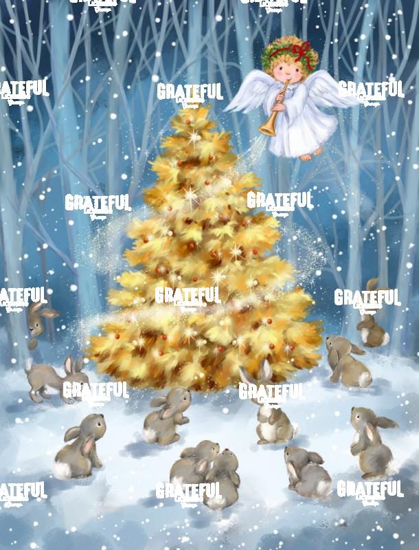 Angel with Christmas Tree