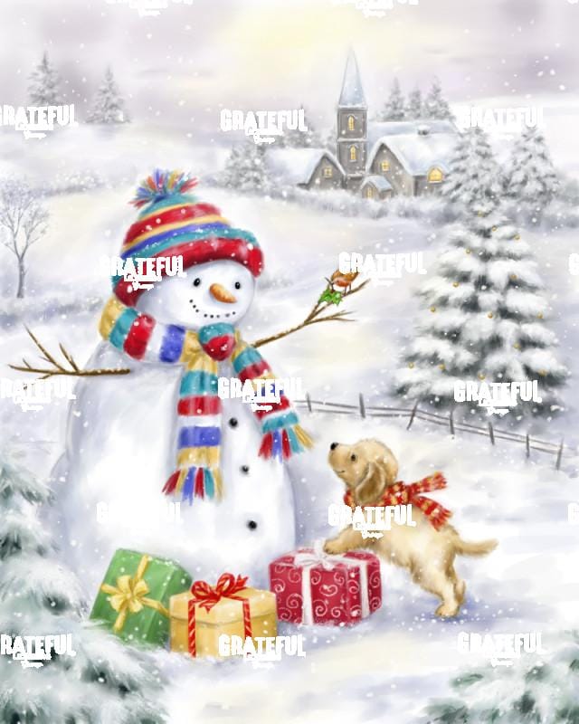 Snowman with Dog