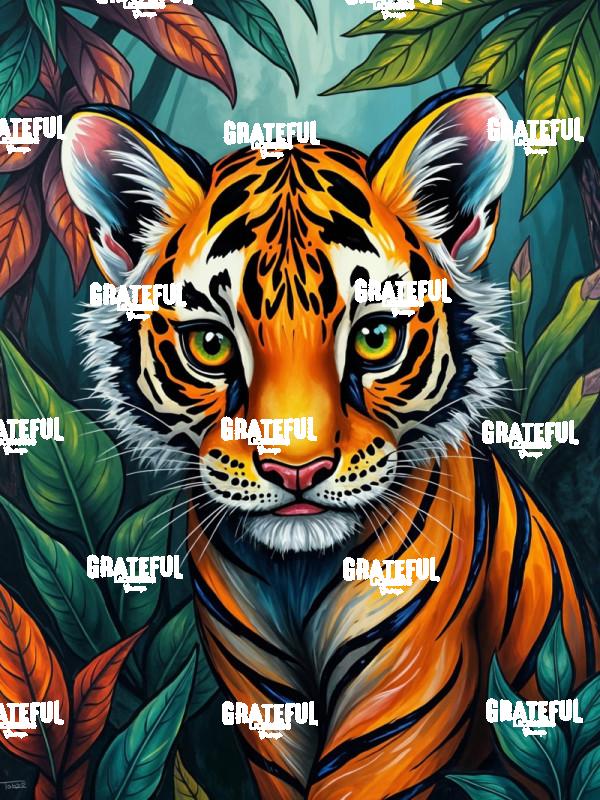 Colorful Jungle Tiger Cub
