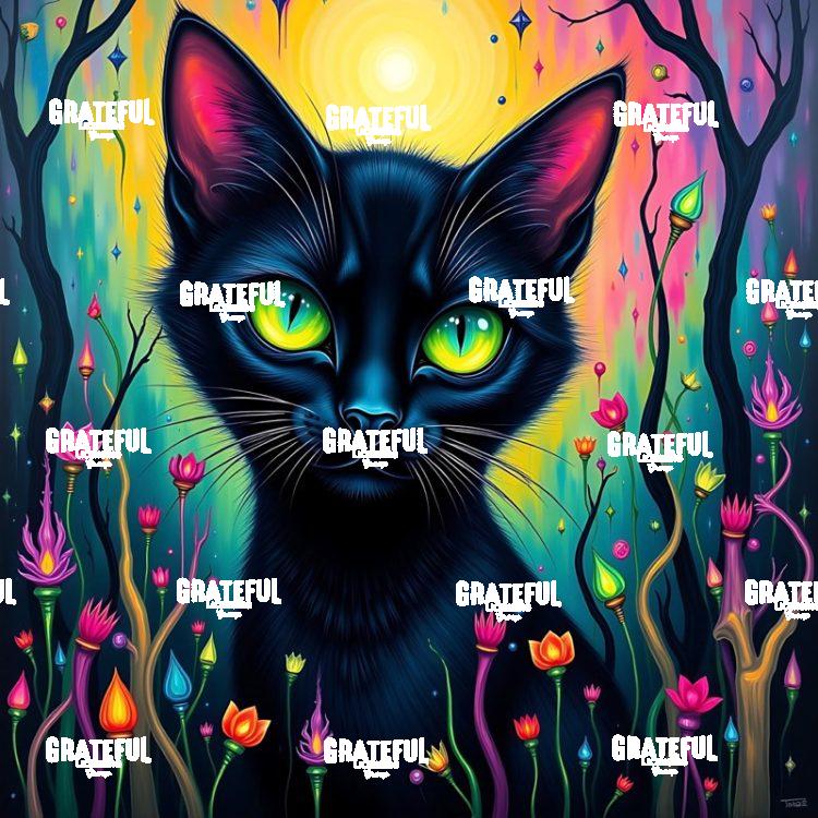 Emerald Eyes Black Cat