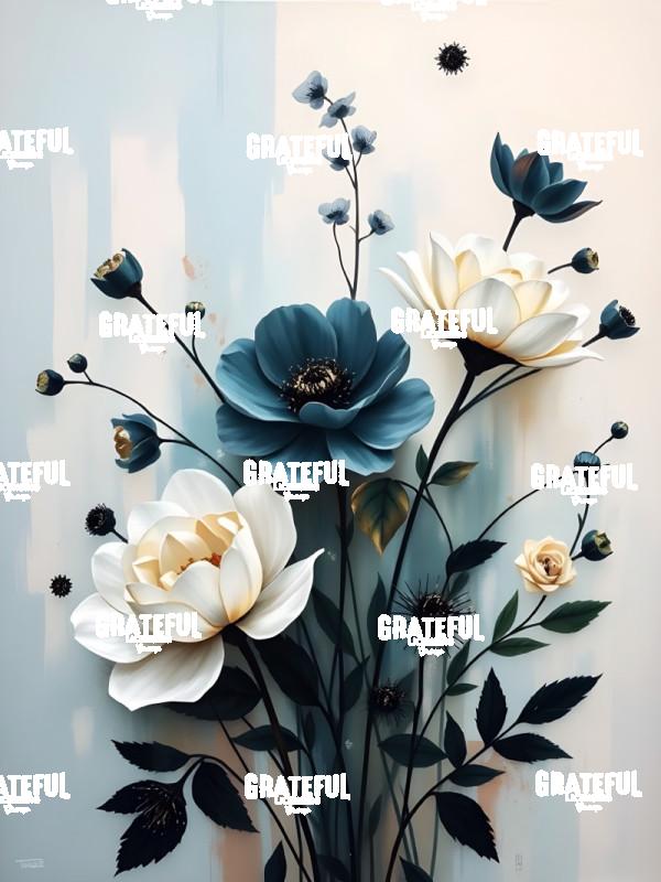 Spring Floral In Blue