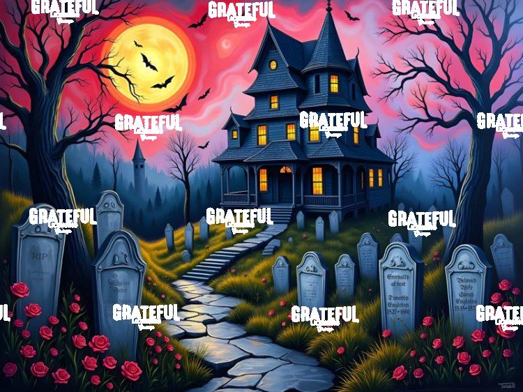 Haunted House With Graveyard