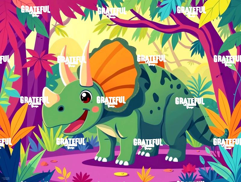 Colorful Triceratops