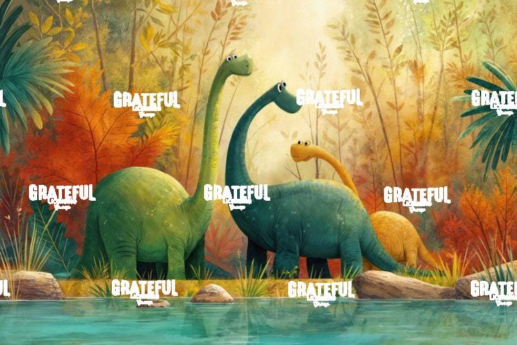 Three Dinosaurs on an Adventure