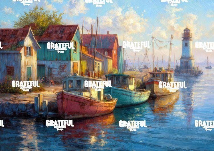 Coastal Fishing Port and Lighthouse
