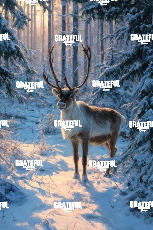 Reindeer in the Snowy Forest 1