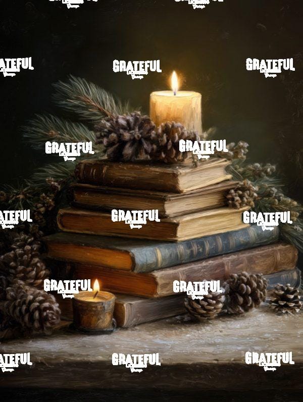 Christmas Books and Candles 5