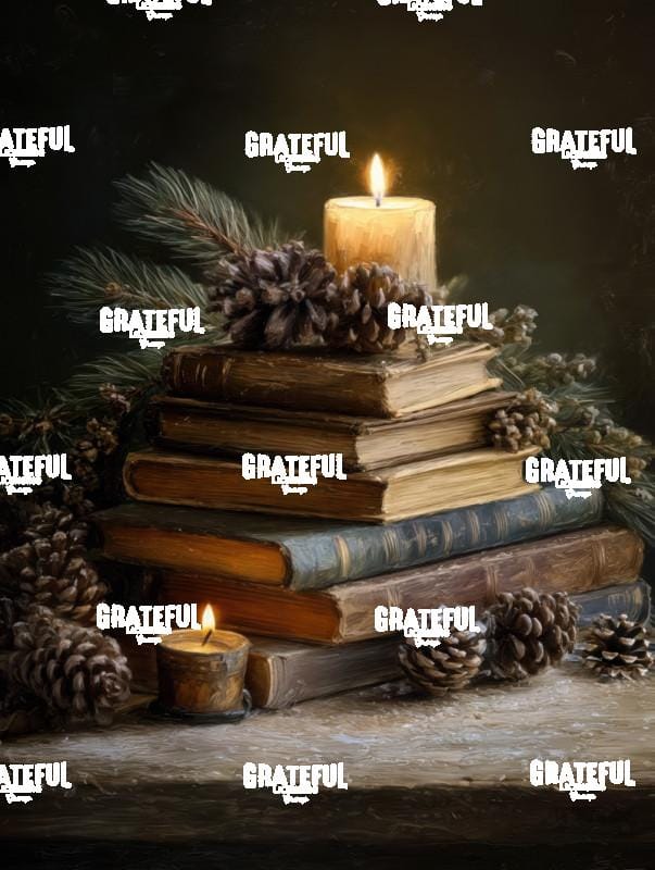 Christmas Books and Candles 5