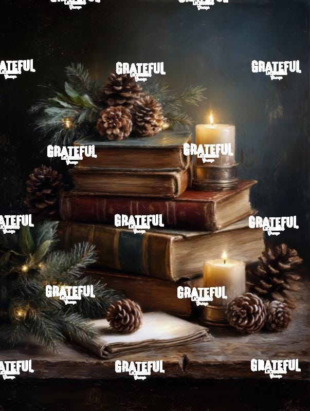Christmas Books and Candles 4