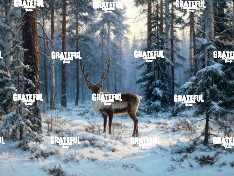 Reindeer in the Snowy Forest 2