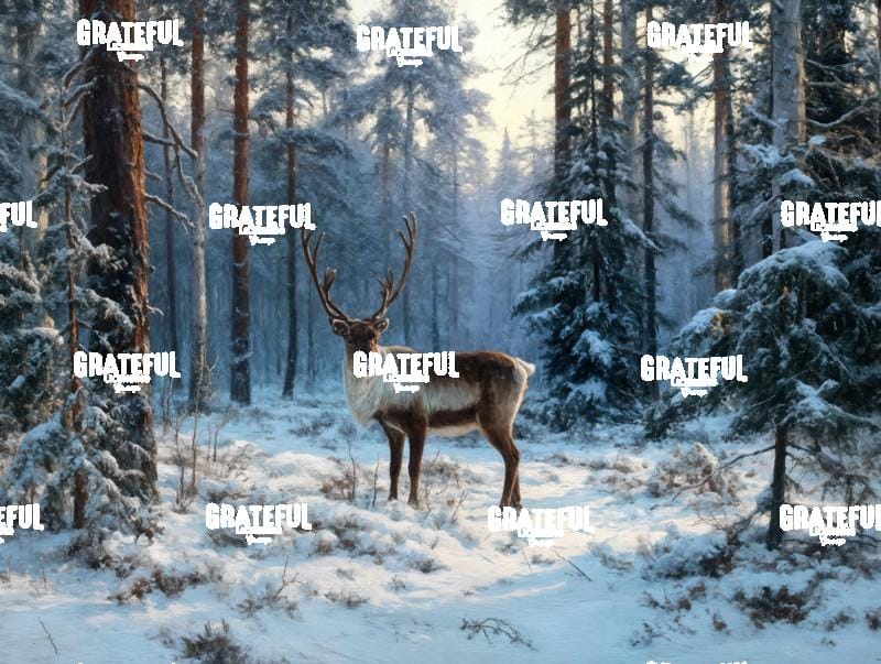 Reindeer in the Snowy Forest 2