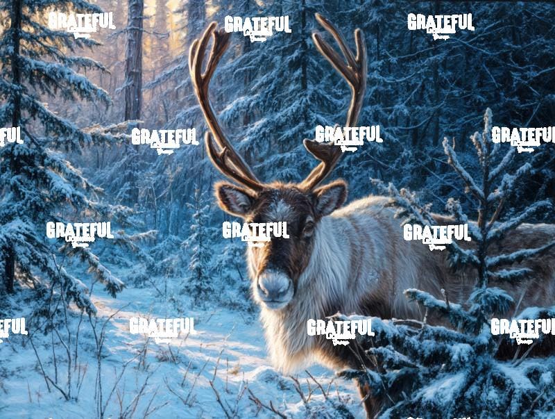 Reindeer in the Snowy Forest 3