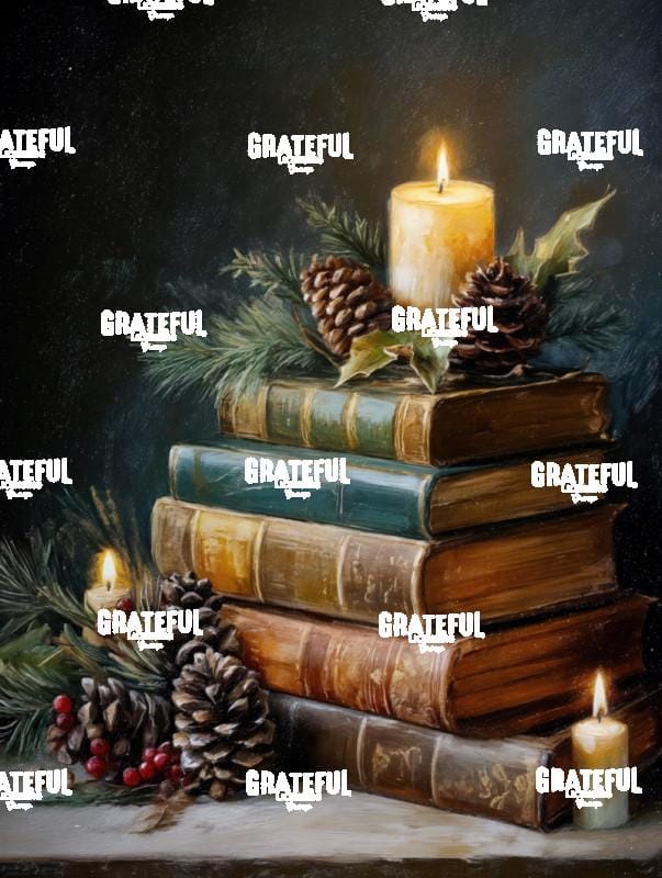 Christmas Books and Candles 2
