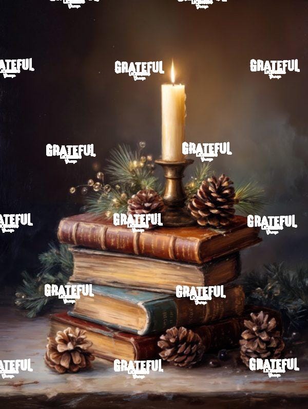 Christmas Books and Candles 3