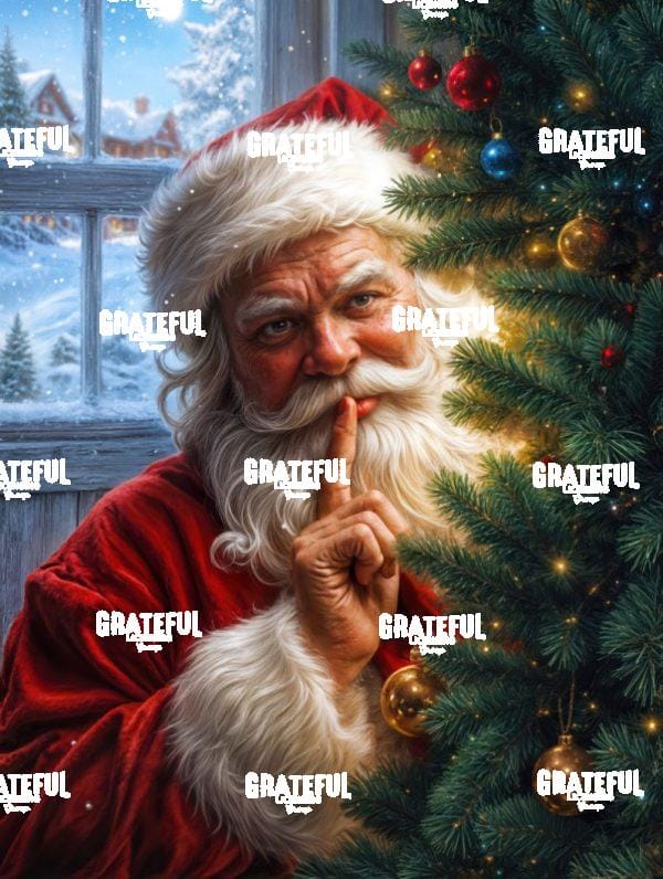 Santa Claus Peaking