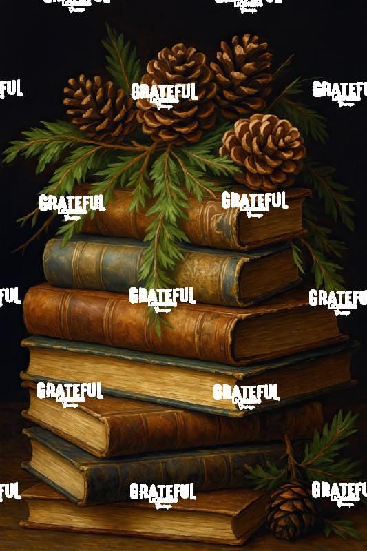 Pine Cones on Books