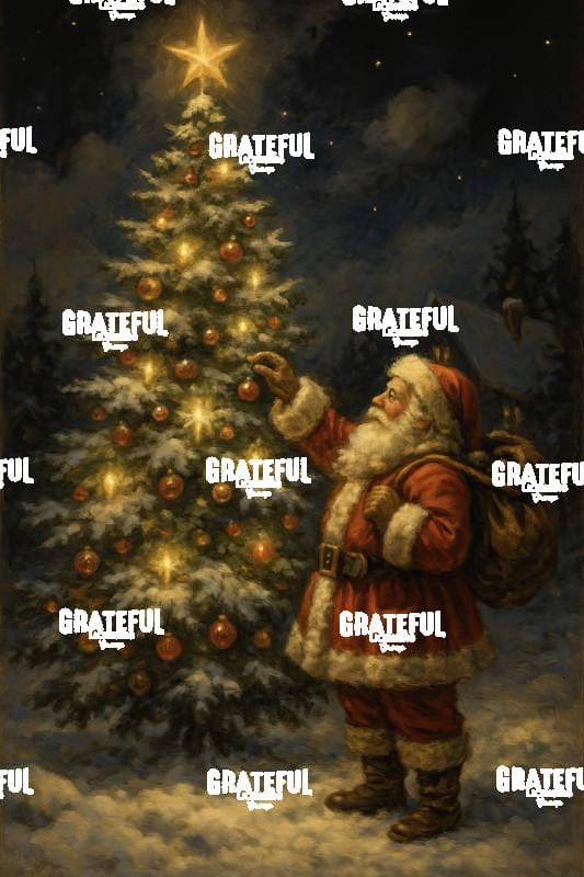 Santa Decorating Tree