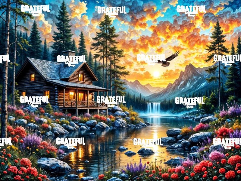 Waterfall Sunset Cabin