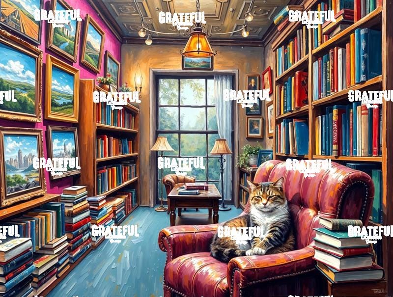 Library Guardian Cat