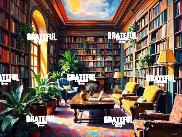 Library With a Sunny Window