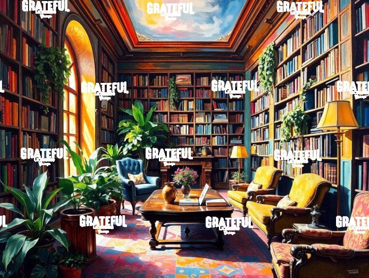 Library With a Sunny Window