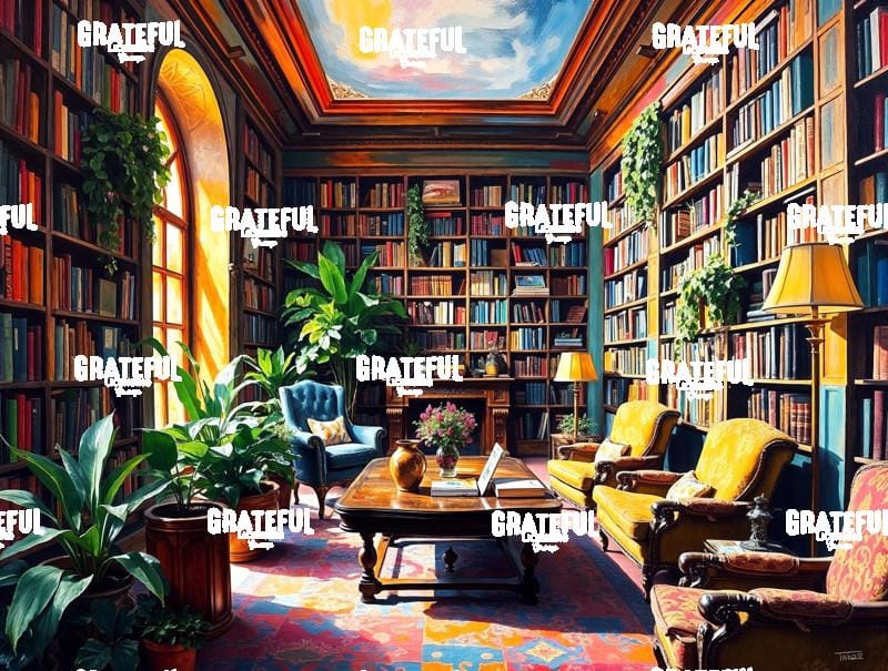 Library With a Sunny Window