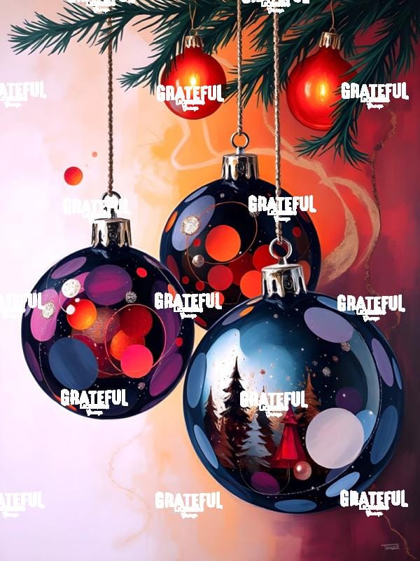 Reflections of Christmas Holiday Ornaments No Text