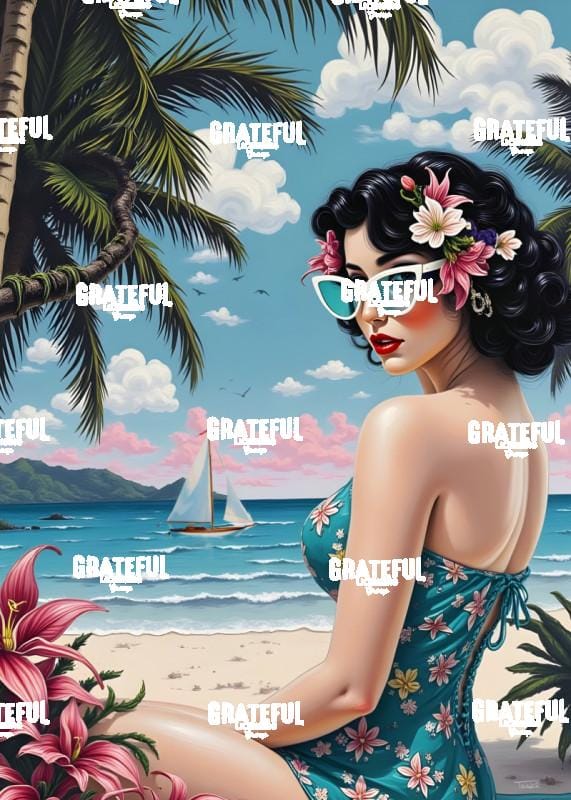Retro Tropical Pinup