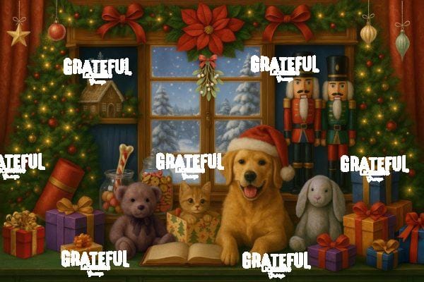 Christmas Dog Window