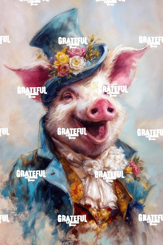 Victorian Animal Portraits, Pig 4 HD