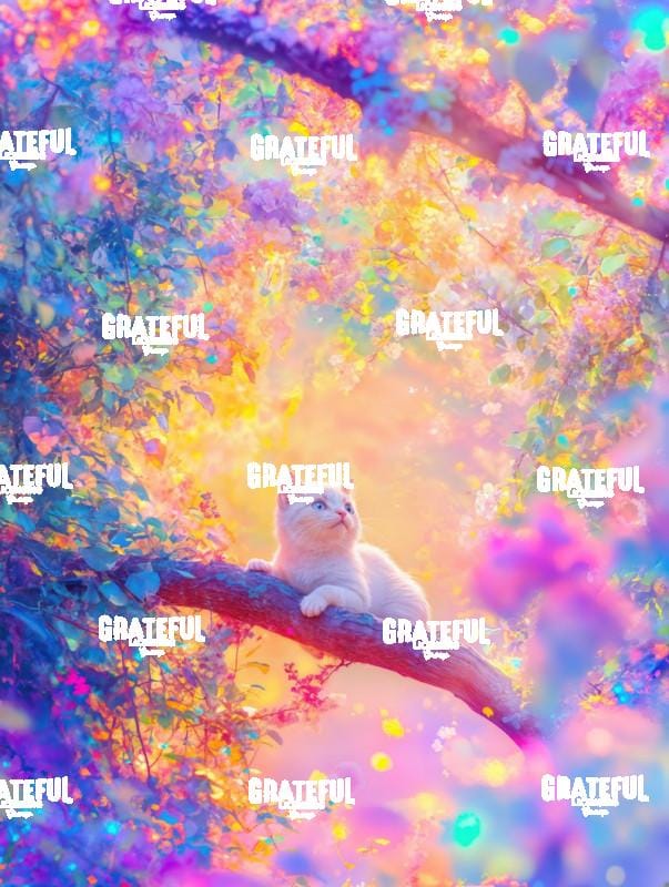 Kitten in the Iridescent Forest 1