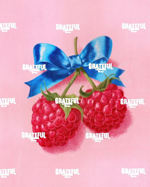 Raspberries with a Blue Ribbon, Painted