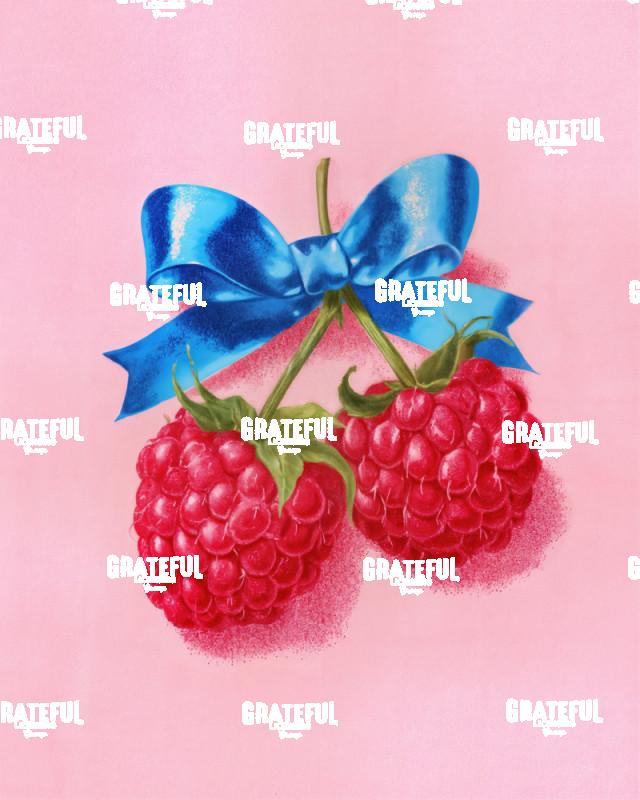 Raspberries with a Blue Ribbon, Painted