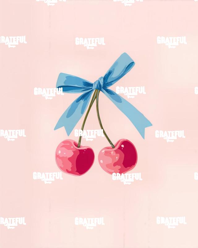 Cherries with a Blue Ribbon, Flat