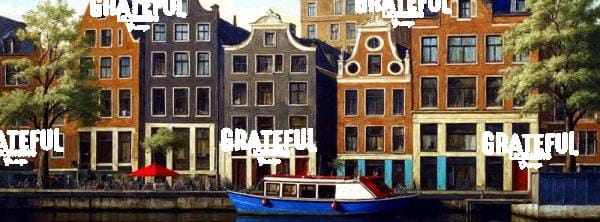 Oil Painting of Amsterdam panoramic