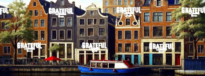 Oil Painting of Amsterdam panoramic