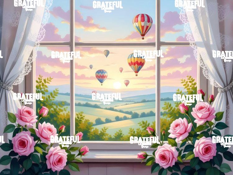 Summer Roses and Balloons