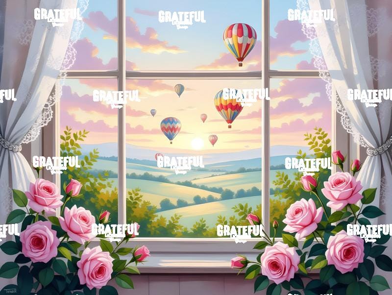 Summer Roses and Balloons