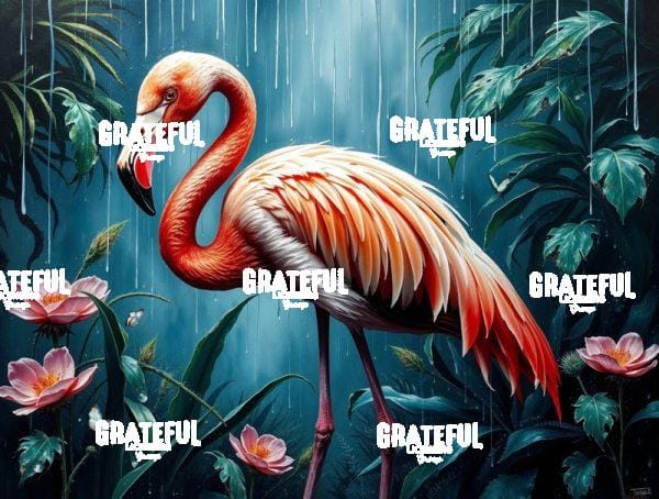 Rainy Day Flamingo