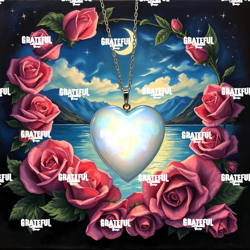 Moonstone Heart and Roses
