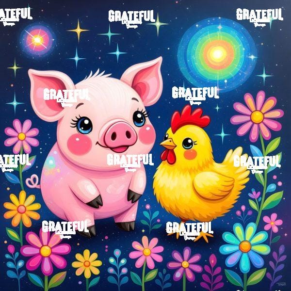 Best Friends Pig and Chicken