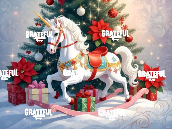 Christmas Rocking Horse Unicorn