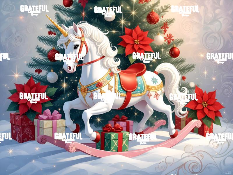 Christmas Rocking Horse Unicorn