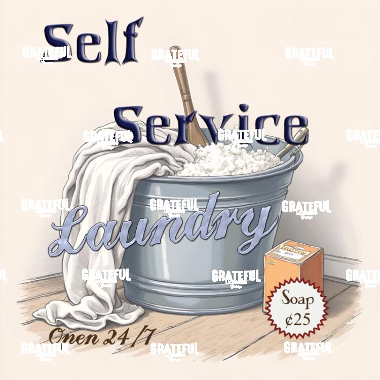 Vintage Self Service Laundry Ad