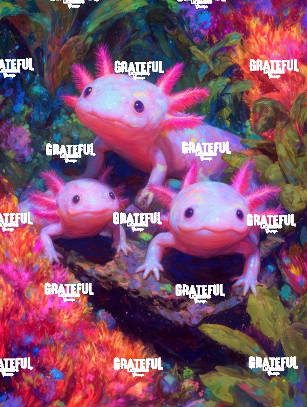 Axolotls in a Coral Reef