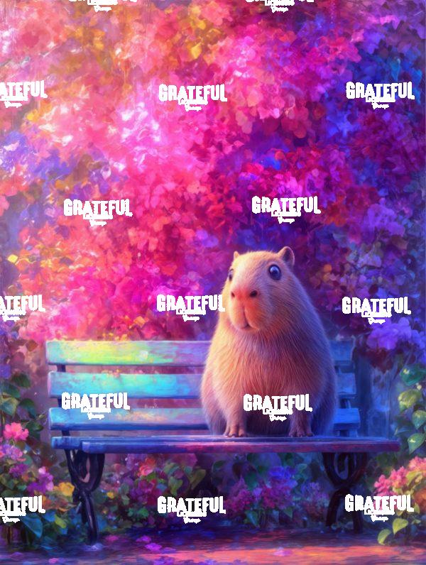 Capybara on a Park Bench 1
