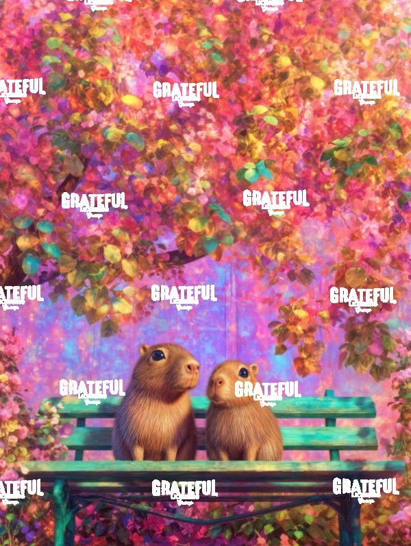 Capybaras on a Park Bench 3