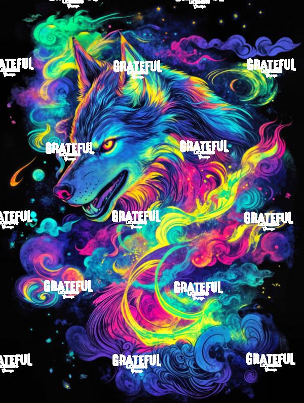 Cloudy Neon Wolf