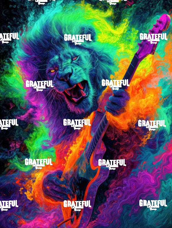 Lion with an Electric Guitar