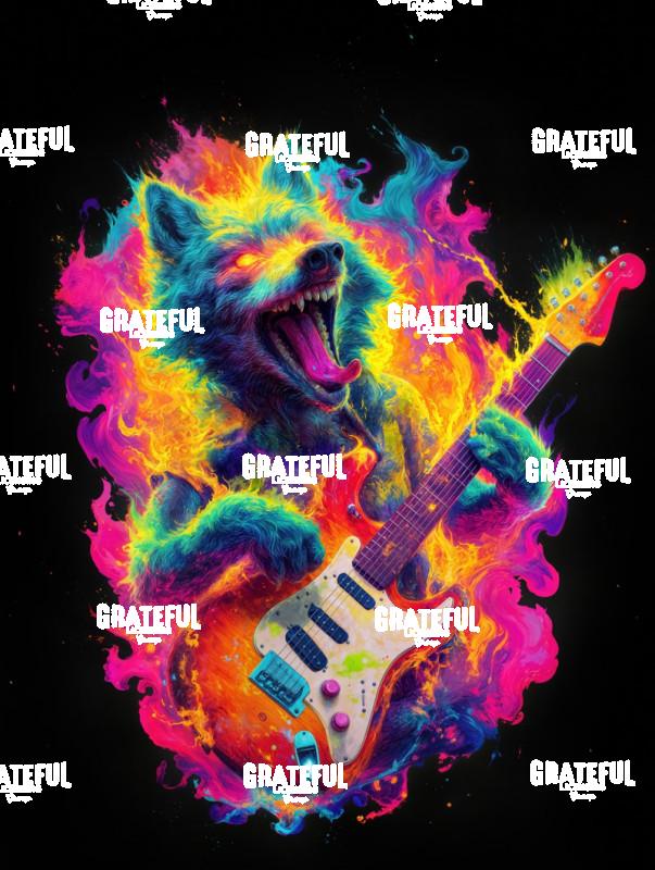 Wolf with an Electric Guitar 2